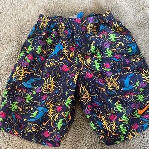 Nike Boy Swim Trunks Sz M 10/12Y Multicolor Sea Life GraphicShorts